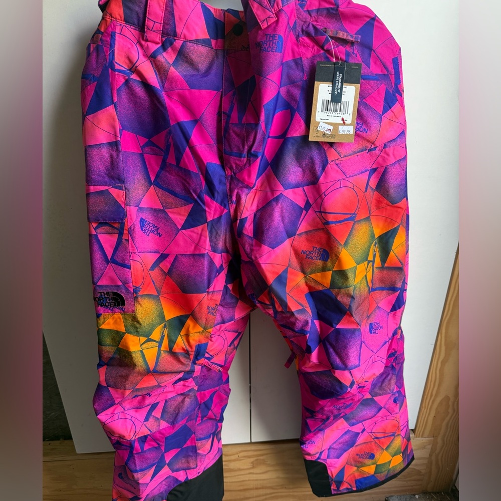 NWT The North Face Geometric Pink Snow Pants size L